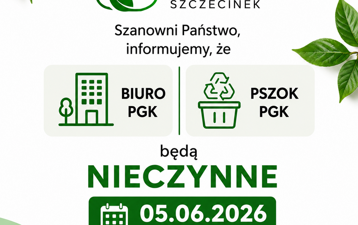 Zdjęcie do Informacja - Biuro i PSZOK będą nieczynne